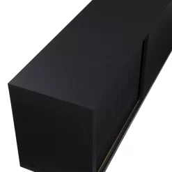 Beautiful Fluted TV Stand for TV’s up to 70” by Drew Barrymore, Rich Black Finish