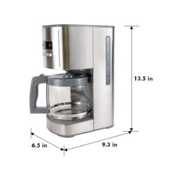 Kenmore 00840706 12-Cup Programmable Aroma Control Coffee Maker, 6.34, Stainless Steel