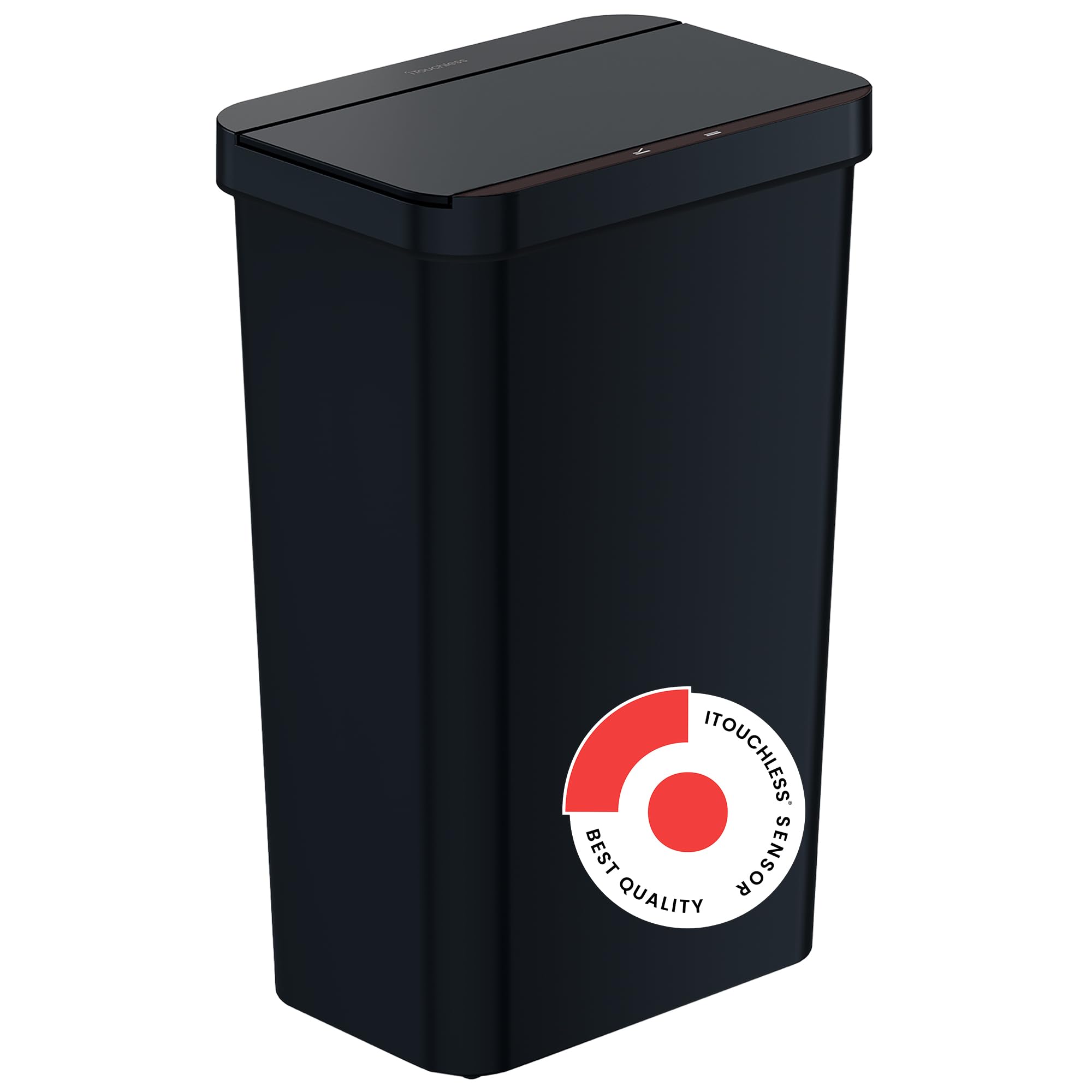 iTouchless Prime 13.2 Gallon Sensor Trash Can, Durable Dent-Proof Construction, Slim and Space-Efficient Automatic Bin Black Color