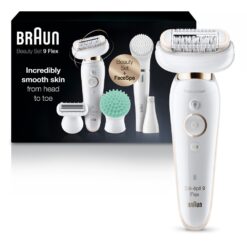 Braun Epilator Silk-épil 9 Flex 9-300 Beauty Set, Facial Hair Removal for Women, Hair Removal Device, Shaver & Trimmer