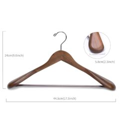 Nature Smile Luxury Wooden Suit Hangers 6 Pack Wood Coat Hangers Jacket Outerwear Shirt Hangers (Retro Color)