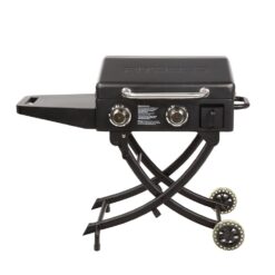Pit Boss PB2BSPS Gas Griddle, 2 Burner with Folding Legs, Black