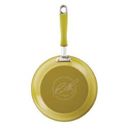 Rachael Ray Cucina Nonstick Cookware Pots and Pans Set, 12 Piece, Lemongrass Green