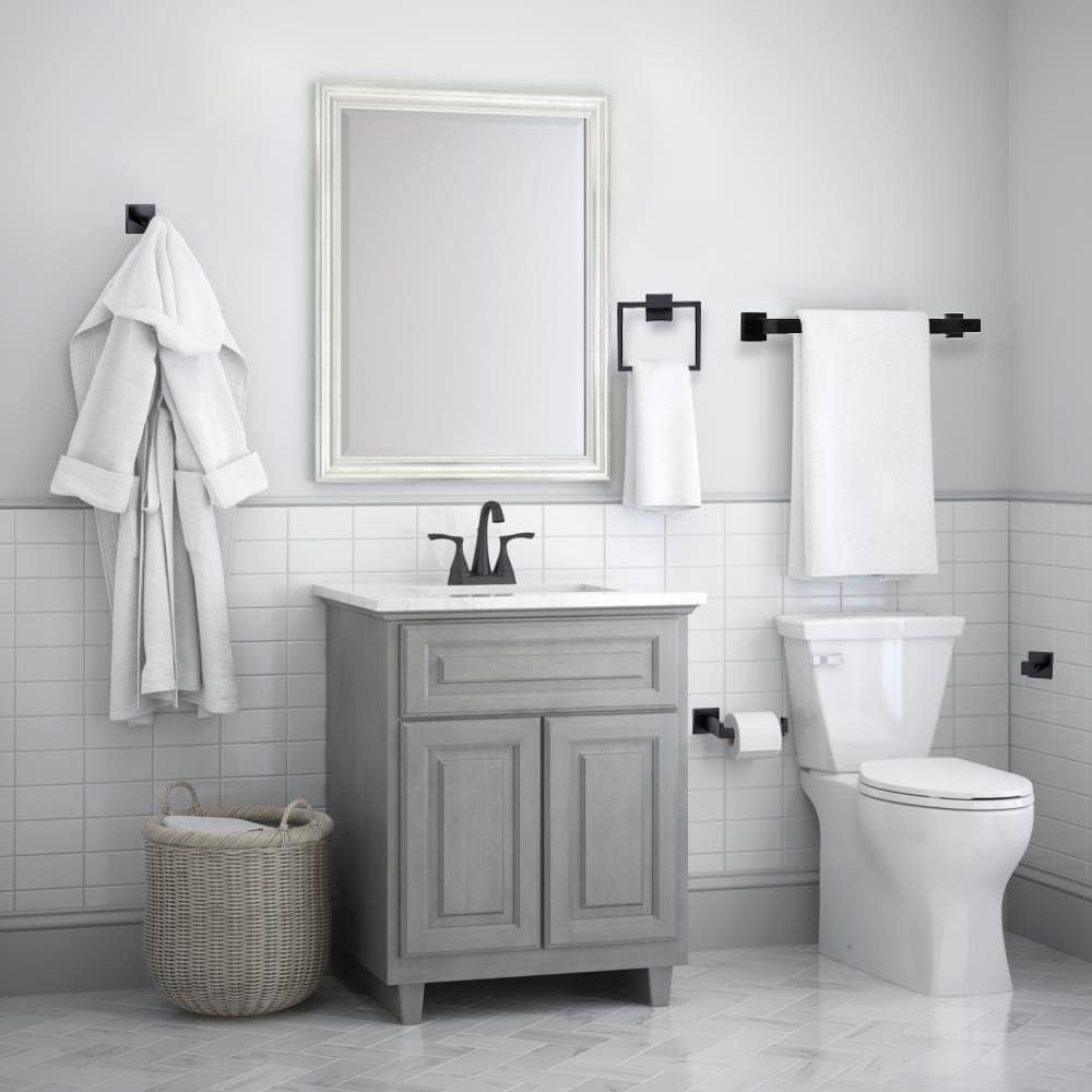 PAHSFS 5-Pieces Matte Black Bathroom Hardware Accessories Set, Towel Racks for Bathroom Wall Mounted.