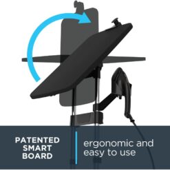 Rowenta IXEO Steamer for Clothes with Ironing Board 65 Inches 45 Second Heatup, 1 Liter Capacity 1500 Watts Ironing,Black
