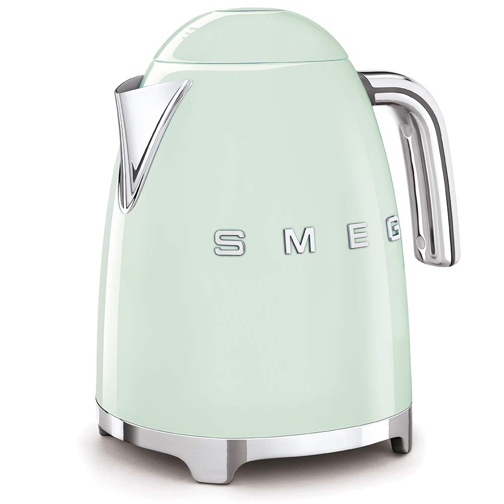SMEG 50's Retro Style Electric Water Kettle with Automatic Shutoff, Removable Base, and Water Indicator, KLF03PBUS, Pastel Green