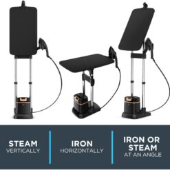Rowenta IXEO Steamer for Clothes with Ironing Board 65 Inches 45 Second Heatup, 1 Liter Capacity 1500 Watts Ironing,Black