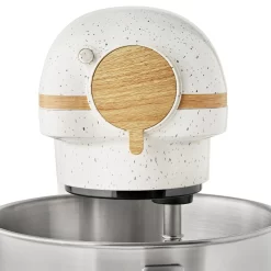 The Pioneer Woman 5 Quart 600W 6-Speed Professional Stand Mixer with Beater, Dough Hook and Whisk-Linen Speckle