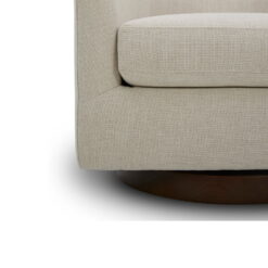 Better Homes & Gardens Bradford Wooden Base Modern Swivel Chair, Linen