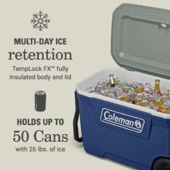 Coleman Classic Series 62-Quart Wheeled Cooler, Twilight