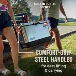 Coleman Reunion 54-Quart Steel Belted Matte Cooler, Stainless Steel
