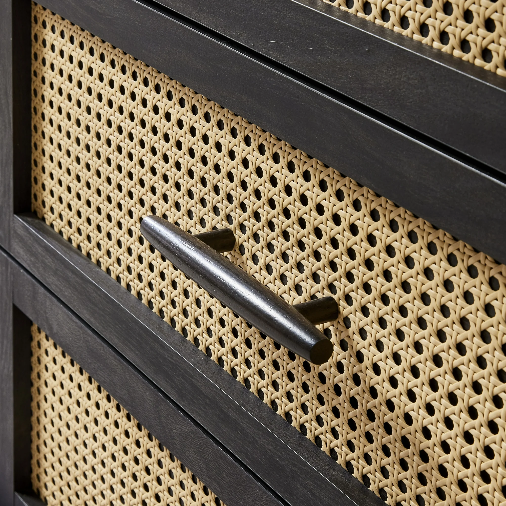 Better Homes & Gardens Springwood Caning 4-Drawer Dresser, Charcoal Finish