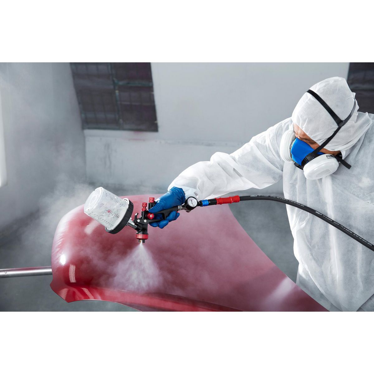 BLACK WIDOW BY SPECTRUM Professional HVLP Gravity Feed Paint Sprayers with Side Fan Control