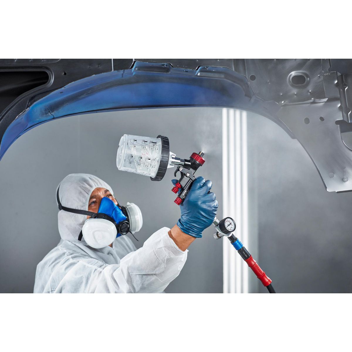 BLACK WIDOW BY SPECTRUM Professional HVLP Gravity Feed Paint Sprayers with Side Fan Control