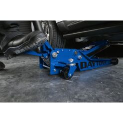 DAYTONA 3 Ton Long-Reach Low-Profile Professional Floor Jack with RAPID PUMP, Blue