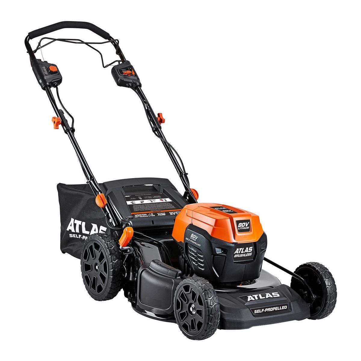 ATLAS 80V Brushless Cordless 21 In. Self-Propelled Lawn Mower - Tool Only