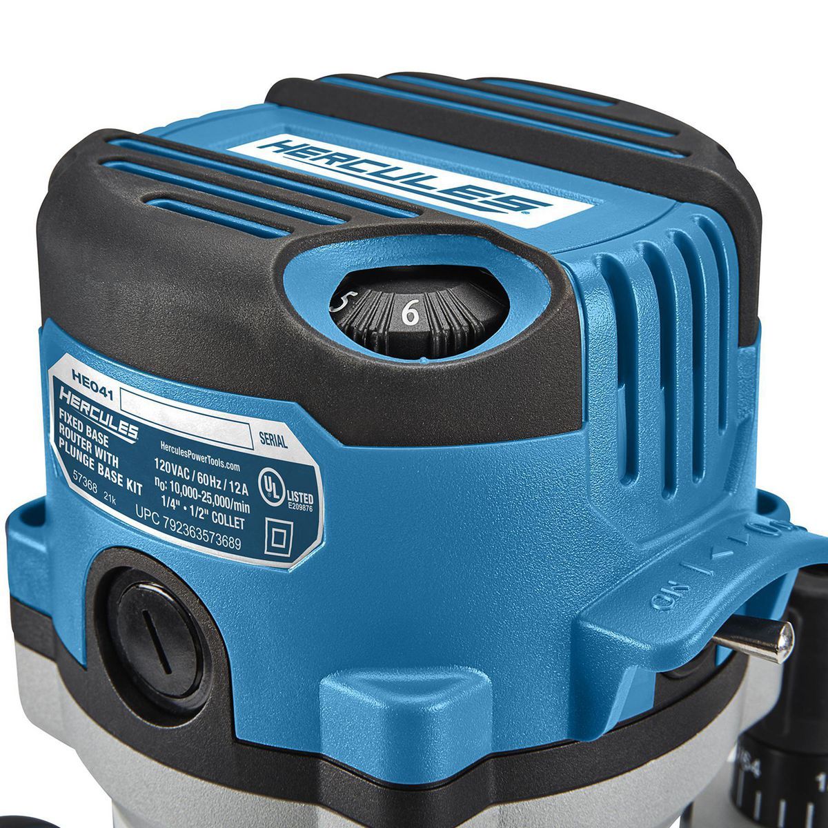 HERCULES 12 Amp Variable Speed Fixed Base Router with Plunge Base Kit
