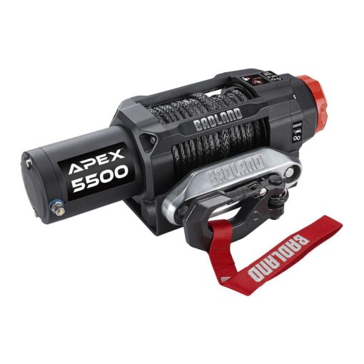 BADLAND APEX 5500 lb. UTV Long-Drum Winch with Synthetic Rope