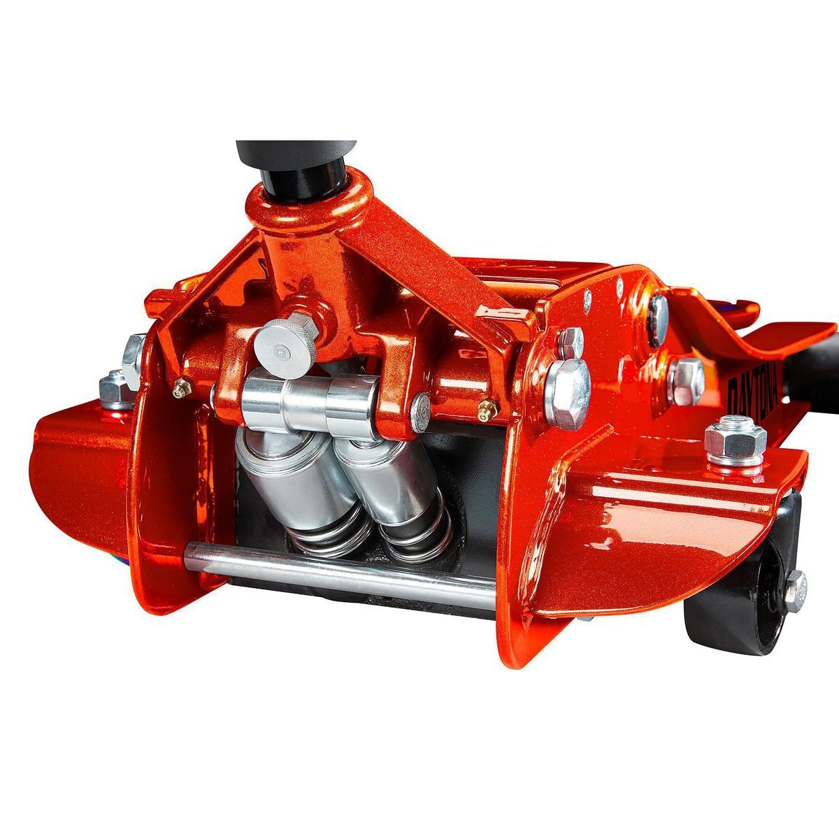 DAYTONA 3 Ton Low-Profile Superduty Floor Jack with RAPID PUMP, Sunburst Metallic Orange