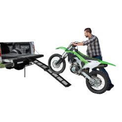 HAUL-MASTER 800 lb. Capacity 11 in. x 80-1/4 in. Center-Fold Steel Single Ramp