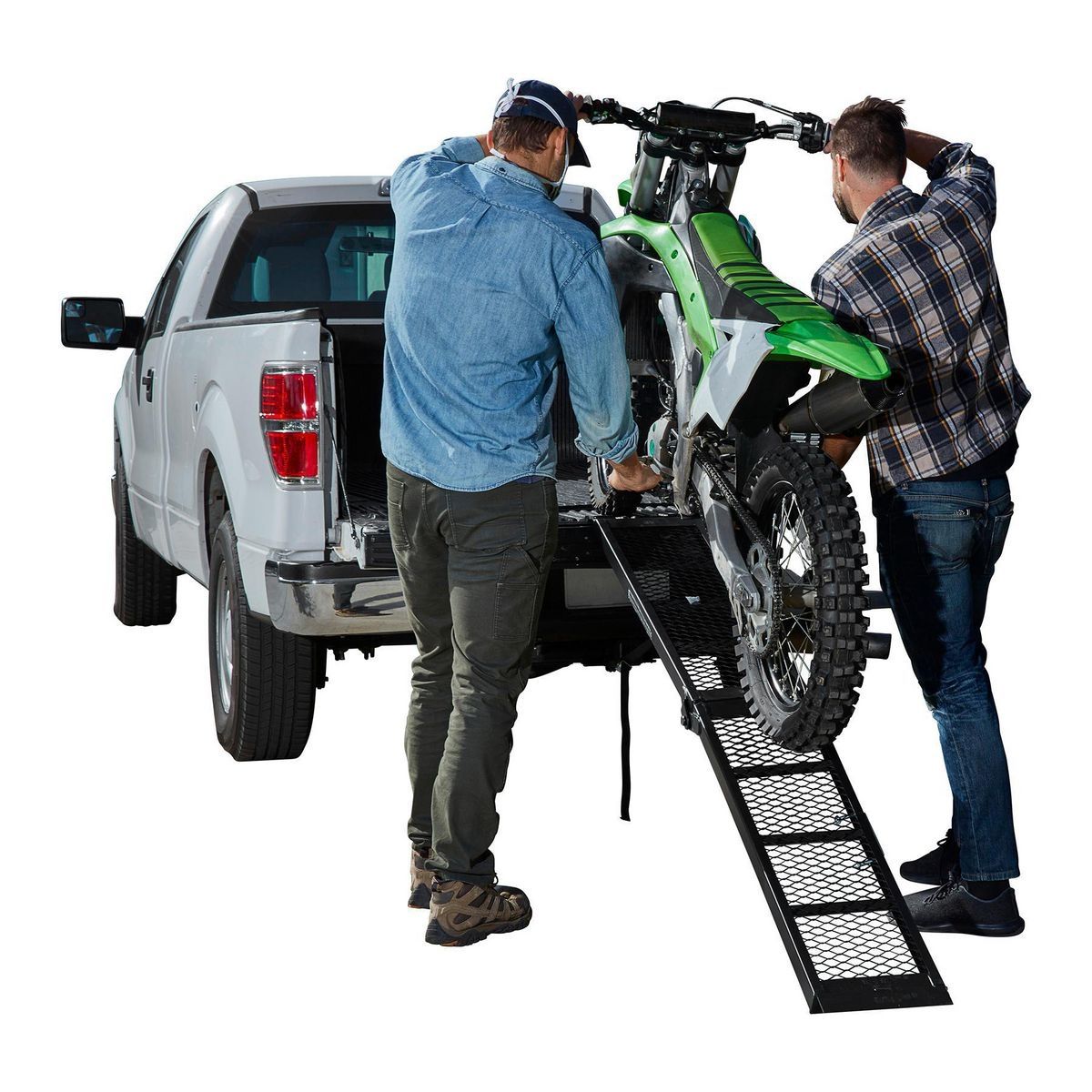 HAUL-MASTER 800 lb. Capacity 11 in. x 80-1/4 in. Center-Fold Steel Single Ramp