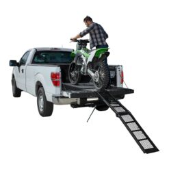 HAUL-MASTER 800 lb. Capacity 11 in. x 80-1/4 in. Center-Fold Steel Single Ramp