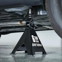 DAYTONA 6 Ton Heavy Duty Ratcheting Jack Stands, Black