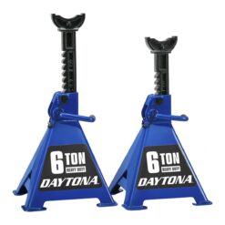 DAYTONA 6 Ton Heavy Duty Ratcheting Jack Stands, Blue