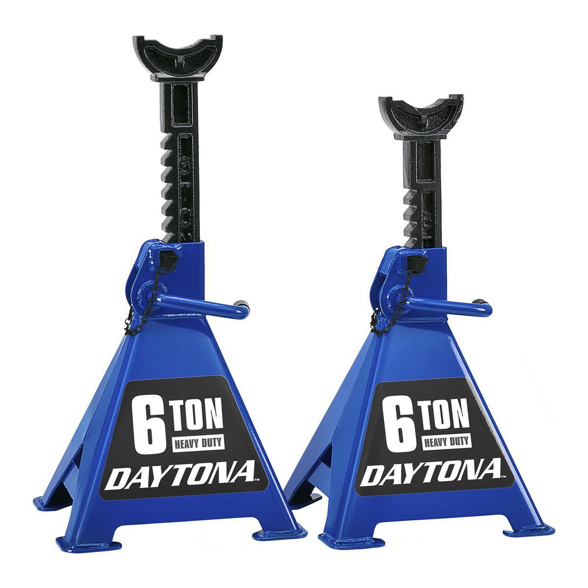 DAYTONA 6 Ton Heavy Duty Ratcheting Jack Stands, Blue