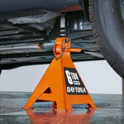 DAYTONA 6 Ton Heavy Duty Ratcheting Jack Stands, Orange