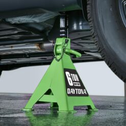 DAYTONA 6 Ton Heavy Duty Ratcheting Jack Stands, Green