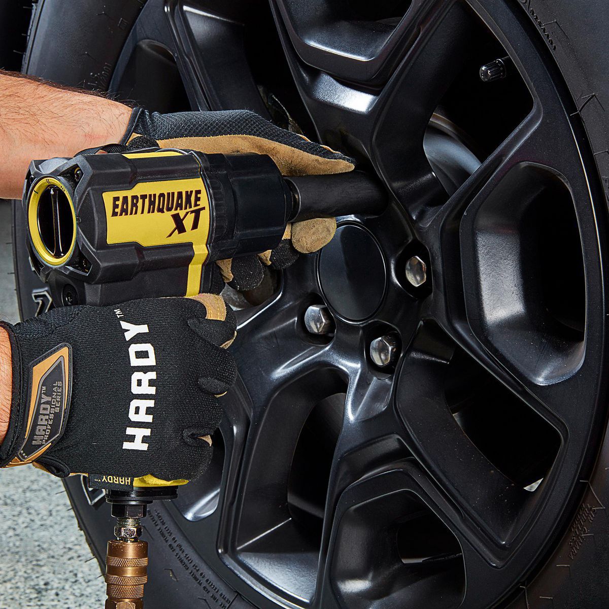 EARTHQUAKE XT 1/2 in. Composite Air Impact Wrench, Twin Hammer, 1200 ft. lbs. , Yellow