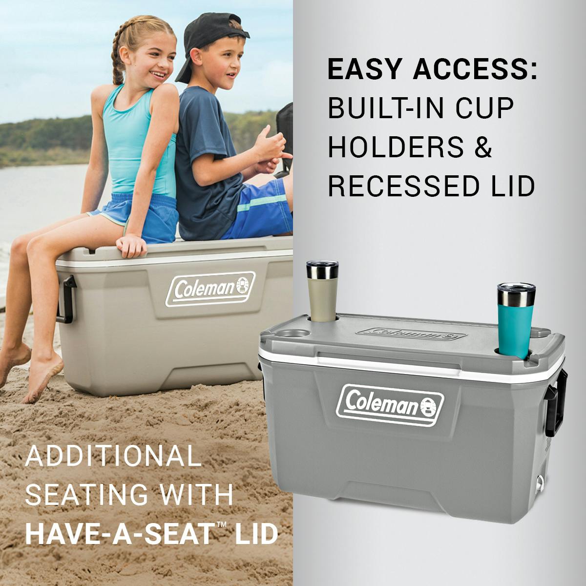 Coleman Classic Series 70-Quart Hard Cooler, Rock