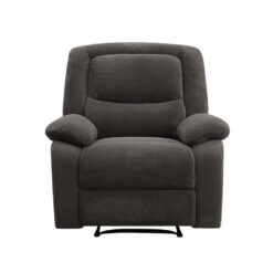 Serta Push-Button Power Recliner with Deep Body Cushions, Gray Fabric