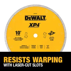 DEWALT 10-in 0 -Tooth Diamond Tile saw blade Individual