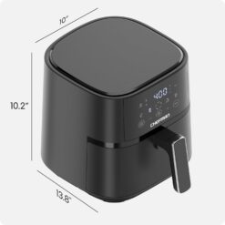 Chefman Air Fryer – 4 QT Compact Airfryer for Quick & Easy Meals in Minutes, Features Hi-Fry Technology - Black