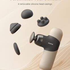 RENPHO Mini Thermal Massager with Heat, FSA HSA Eligible Portable Deep Tissue Percussion Massager, Grey