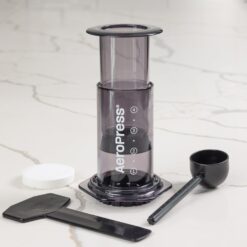 AeroPress Clear Black Coffee Press – 3 In 1 Brew Method Combines French Press, Espresso, Full Bodied Coffee Without Grit or Bitterness