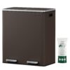 SONGMICS Trash Can, 2 x 8 Gallon (2 x 30 L) Garbage Can for Kitchen, Brown ULTB60BR
