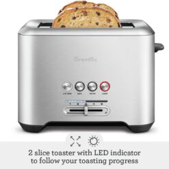 Breville Bit More Toaster 2 Slice BTA70XL, Brushed Stainless Steel