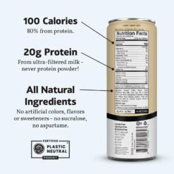 Slate Milk - Sweet Cream Latte, No Sugar Added - Protein Coffee - 11 fl oz, 12 Cans