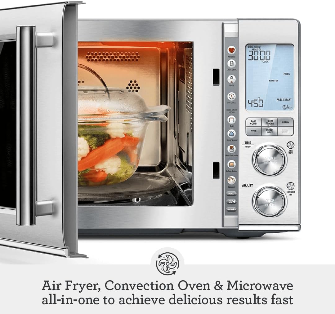Breville BMO870BSS1BUC1 Combi Wave 3-in-1 Microwave, Brushed Stainless Steel