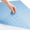 GORILLA GRIP Patented Bath Tub Shower Mat, 35x16 Washable Bathtub Floor Mats, Suction Cups and Drain Holes to Keep Tubs Clean, Blue