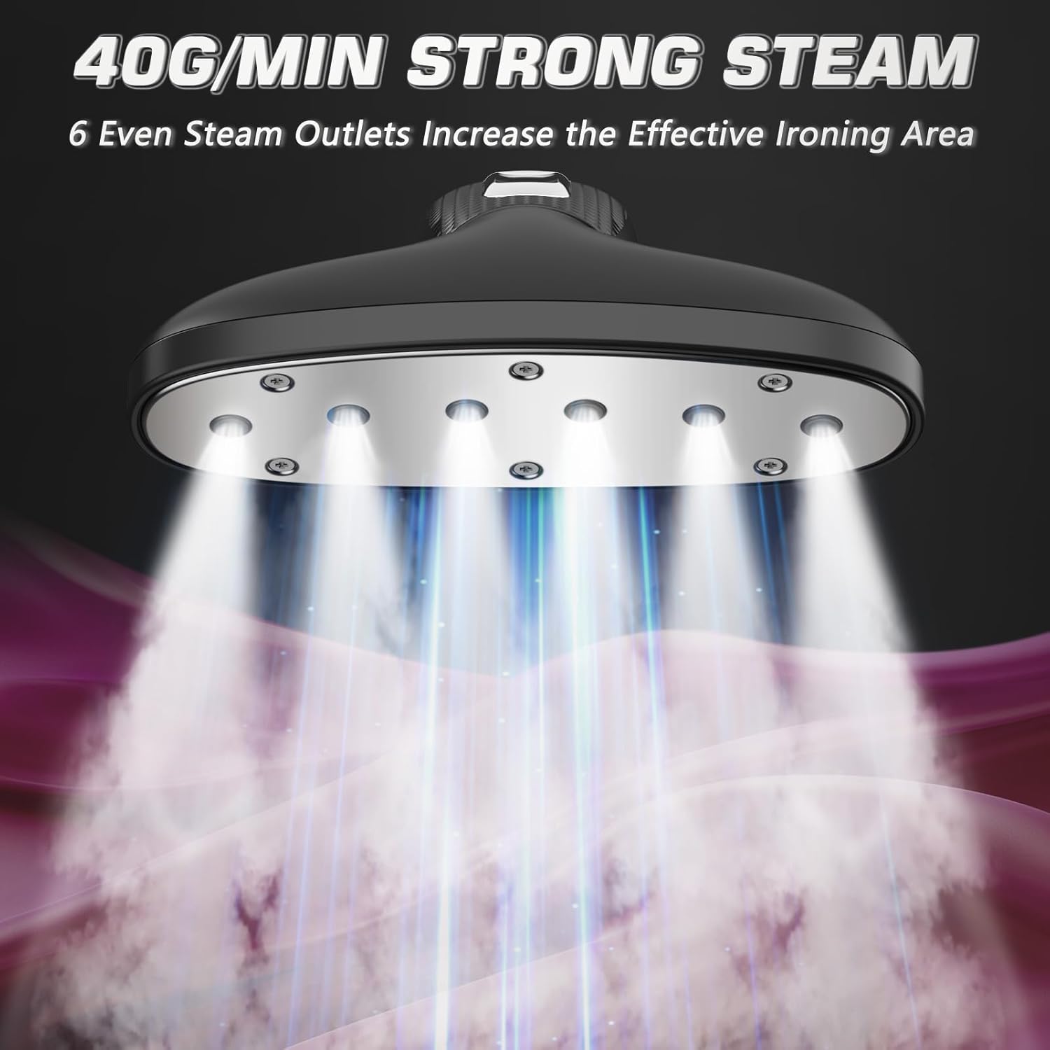 Anthter Steamer for Clothes, 1500W Powerful Standing Garment Steamer with Roll Wheels, (Silver)