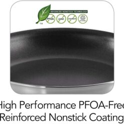 Tramontina Professional 10-Inch Non Stick Frying Pan, Heavy-Gauge Aluminum Skillet, Red Handle