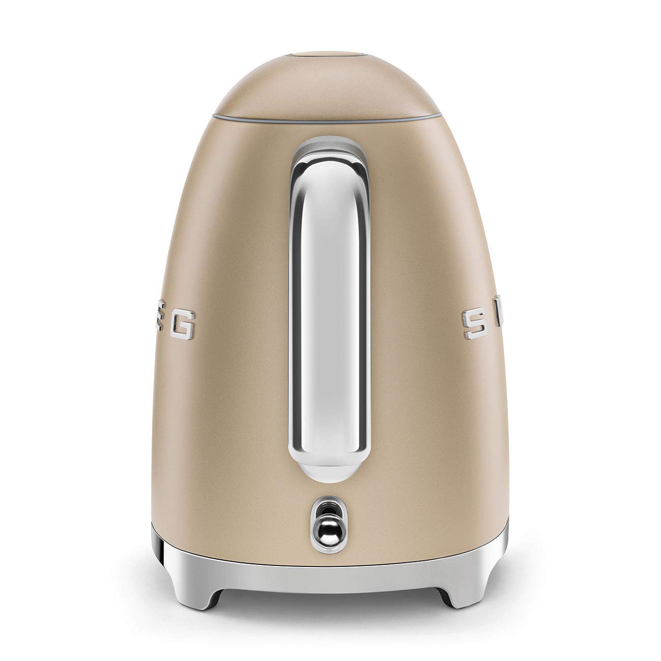 SMEG 50's Retro Style Electric Water Kettle with Automatic Shutoff, Removable Base, and Water Indicator, KLF03CHMUS, Matte Campagne