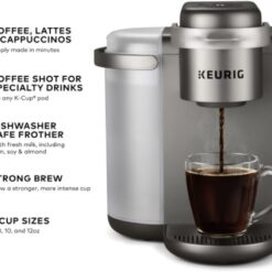 Silver Keurig K-Cafe Single Serve K-Cup Coffee, Latte and Cappuccino Maker