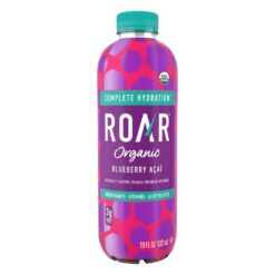Roar Organic Electrolyte Infusions - USDA Organic - Blueberry Acai, Coconut Water Infused Beverage 18 Fl Oz (Pack of 12)