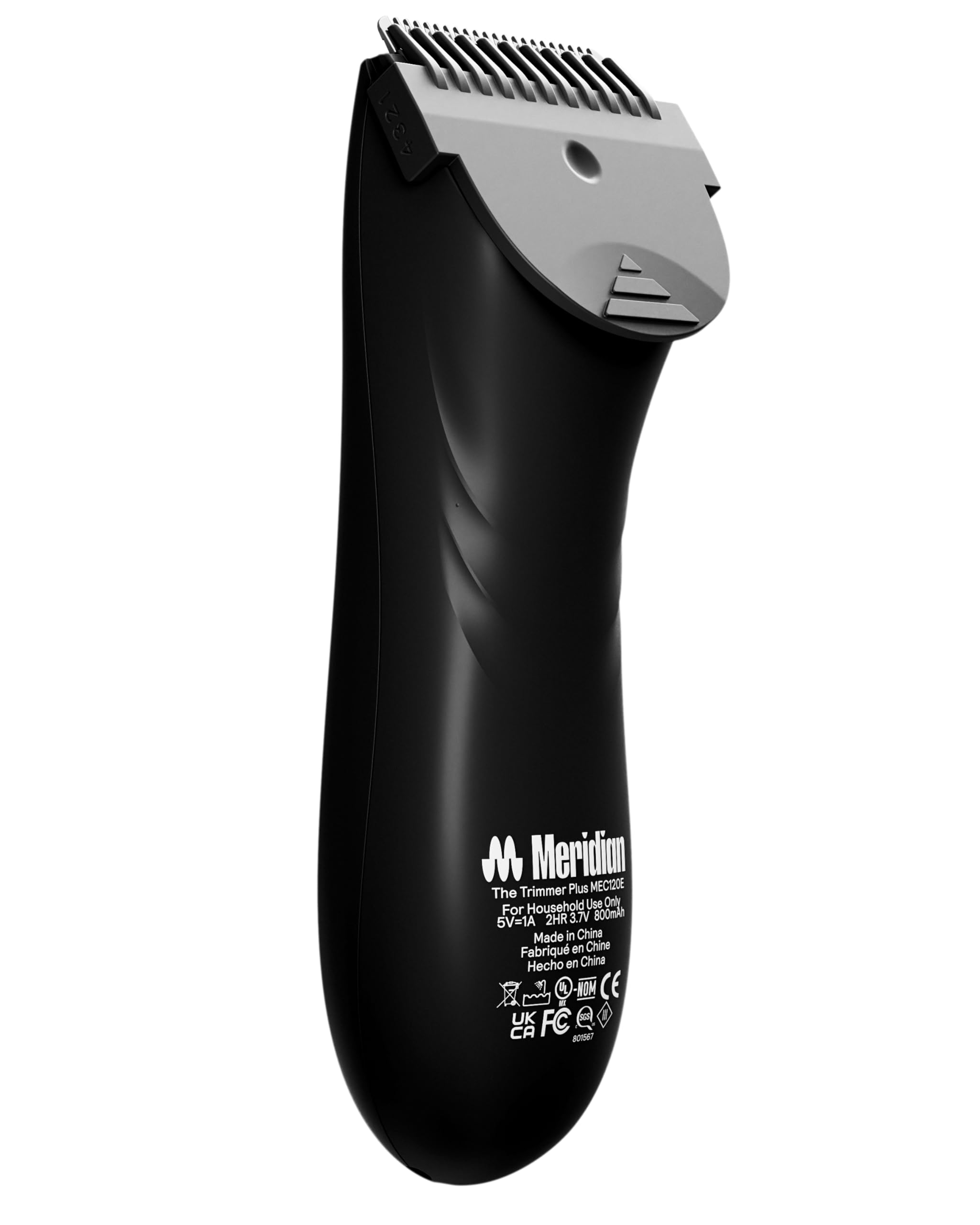 MERIDIAN Body Hair Trimmer for Men, Pubic Hair Trimmer Balls, Body Shaver for Men Groin Safe, Electric Ball Shavers - Onyx