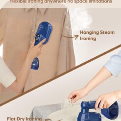CPWORLD Steamer for Clothes, Travel Steamer & Iron 2-in1, Handheld Clothes Steamer-20s Heat-up